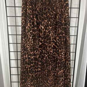 White House Black Market Animal Print Maxi Skirt.